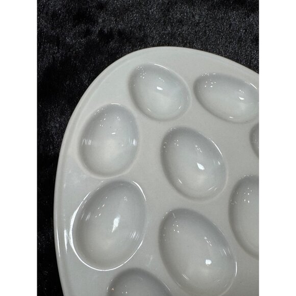 Cordon Blue Ceramic Egg Serving Tray White 12 Slot - Picture 4 of 7